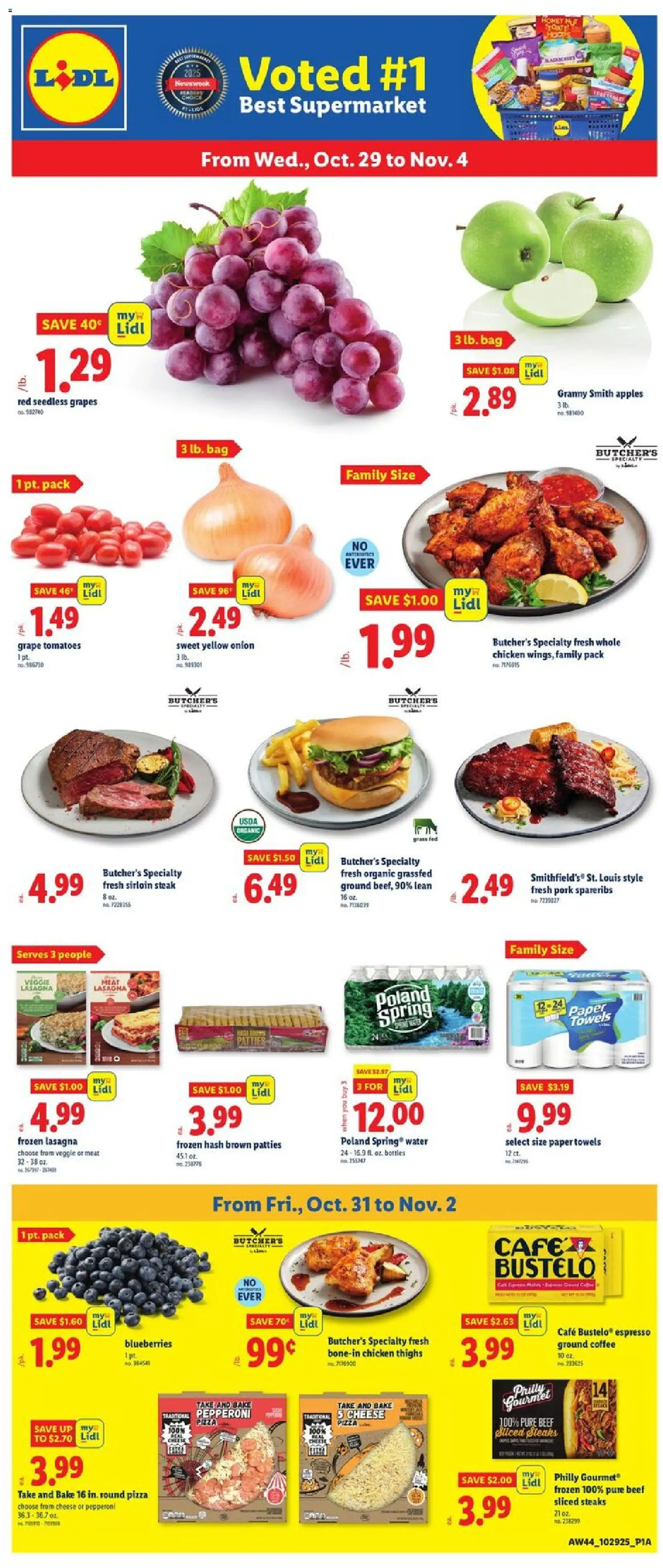 Lidl Weekly Ad - page 1- valid from 10/29/2025