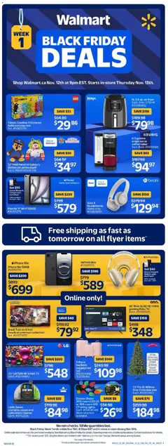 Preview Walmart Black Friday Flyer valid from Nov 13, 2025