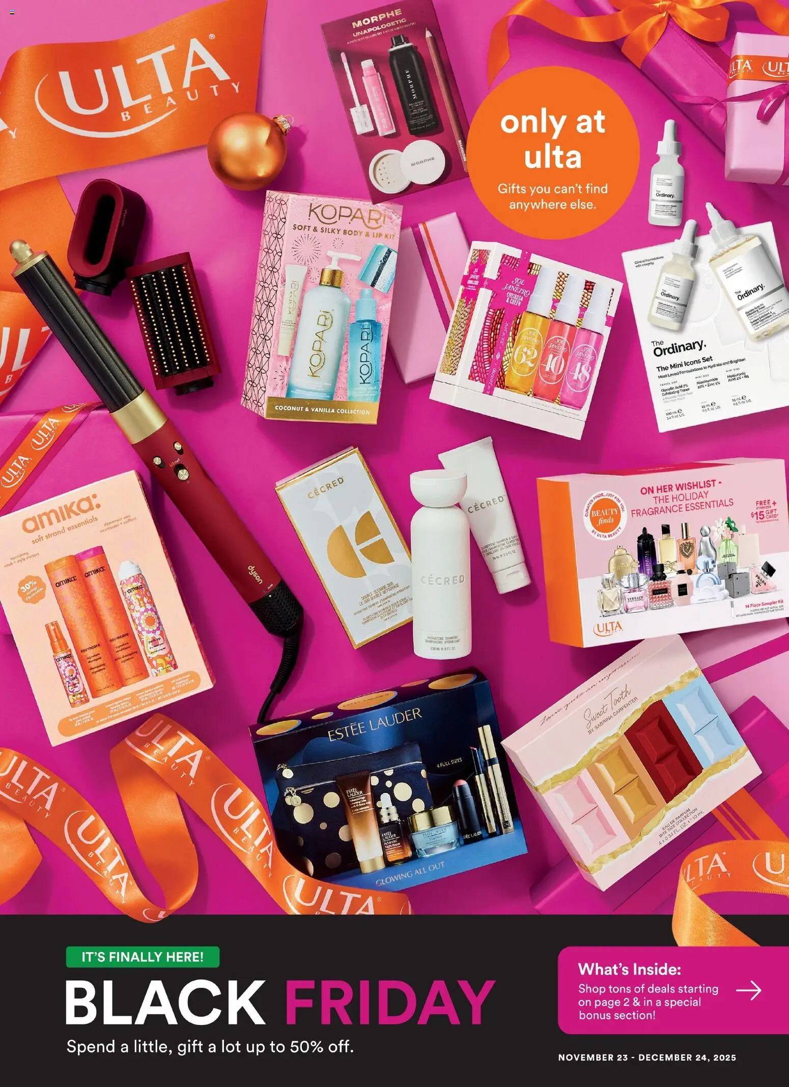 Ulta Beauty Black Friday - page 1- valid from 11/23/2025