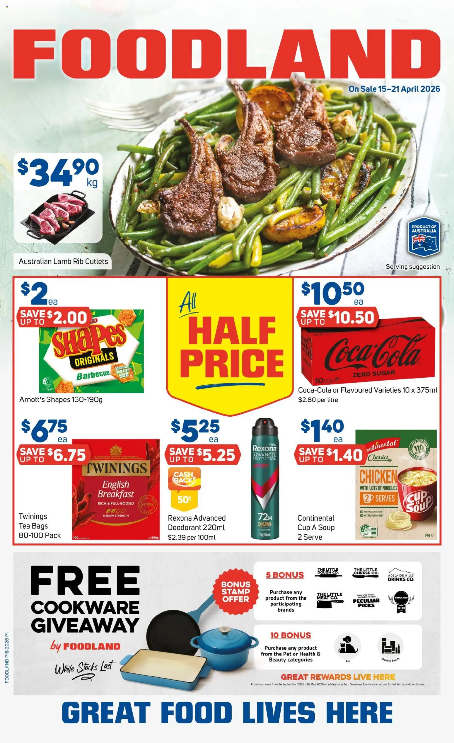 Foodland catalogue  - page 1- valid from 15/04/2026