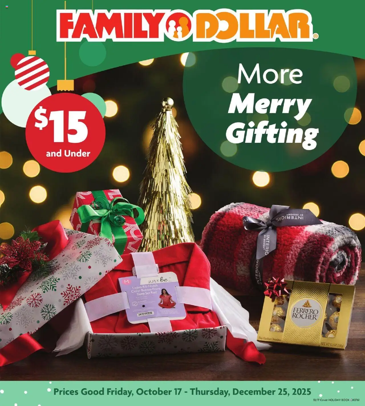 Family Dollar Holiday Book - page 1- valid from 10/17/2025