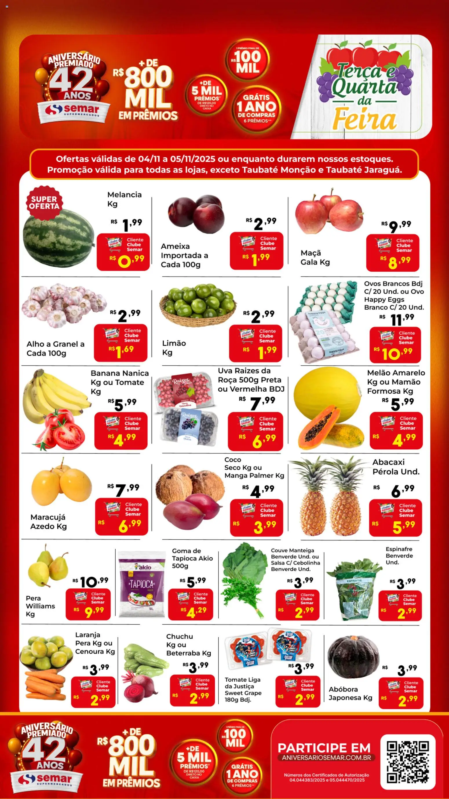 Semar Supermercado - Ofertas Feira - página 1- válido a partir de 04/11/2025
