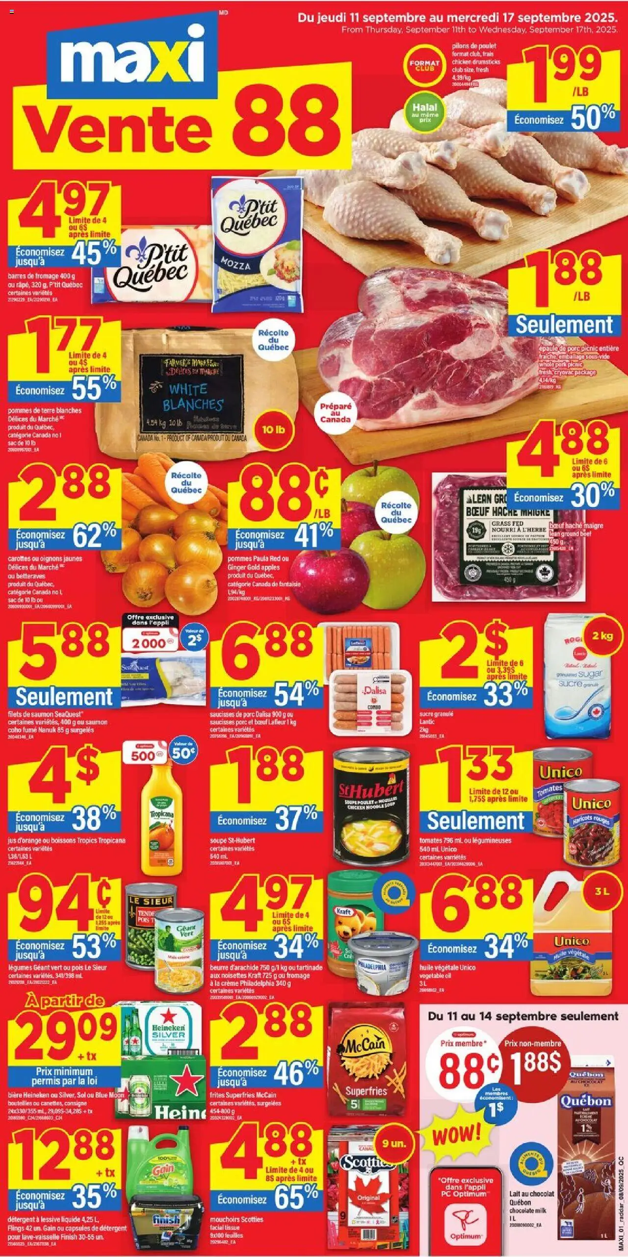 Maxi weekly flyer / circulaire - page 1- valid from Sep 11, 2025