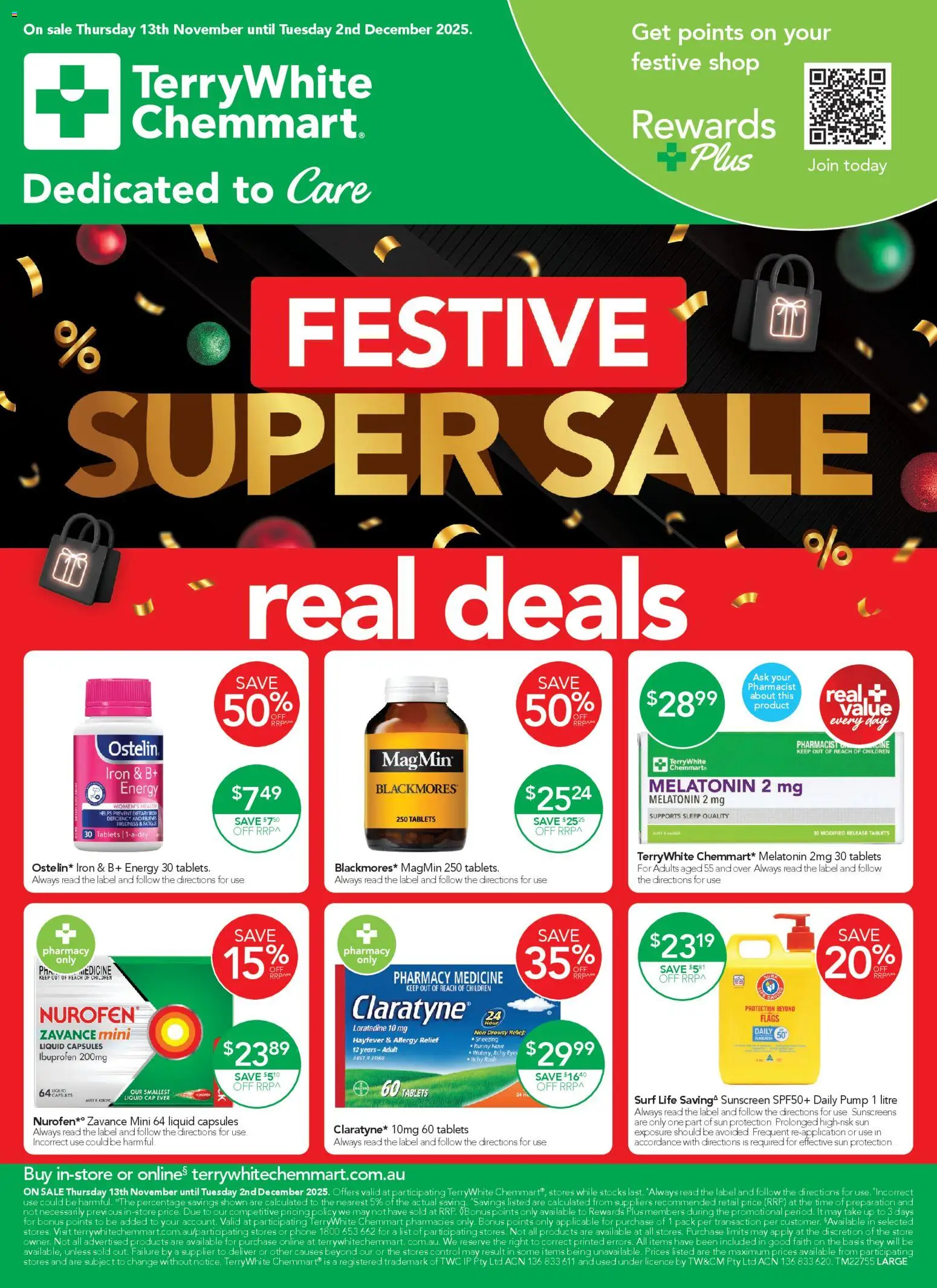 Terry White  Catalogue  - page 1- valid from 13/11/2025