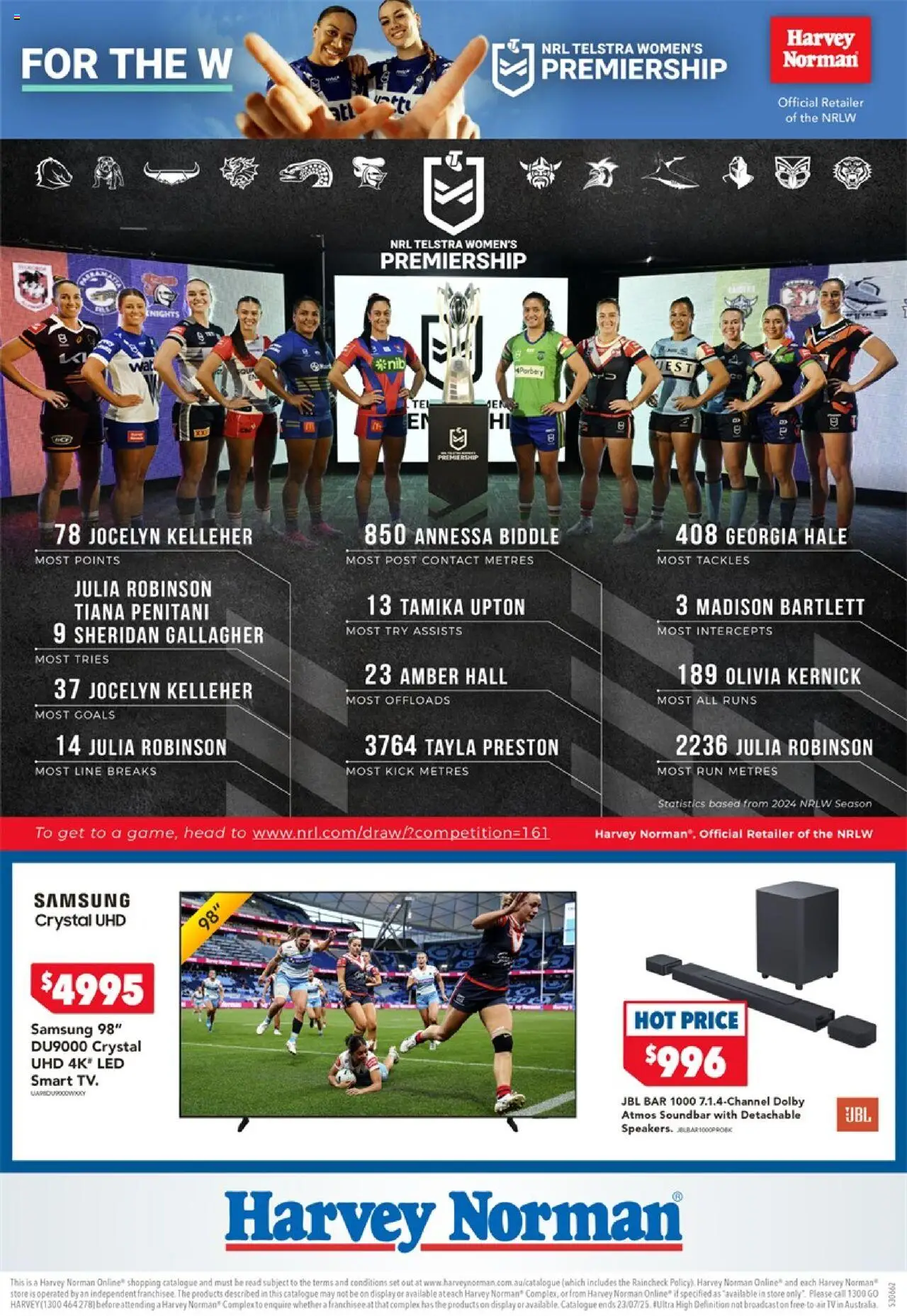 Harvey Norman NRLW – TV & Audio - page 14- valid from 17/07/2025