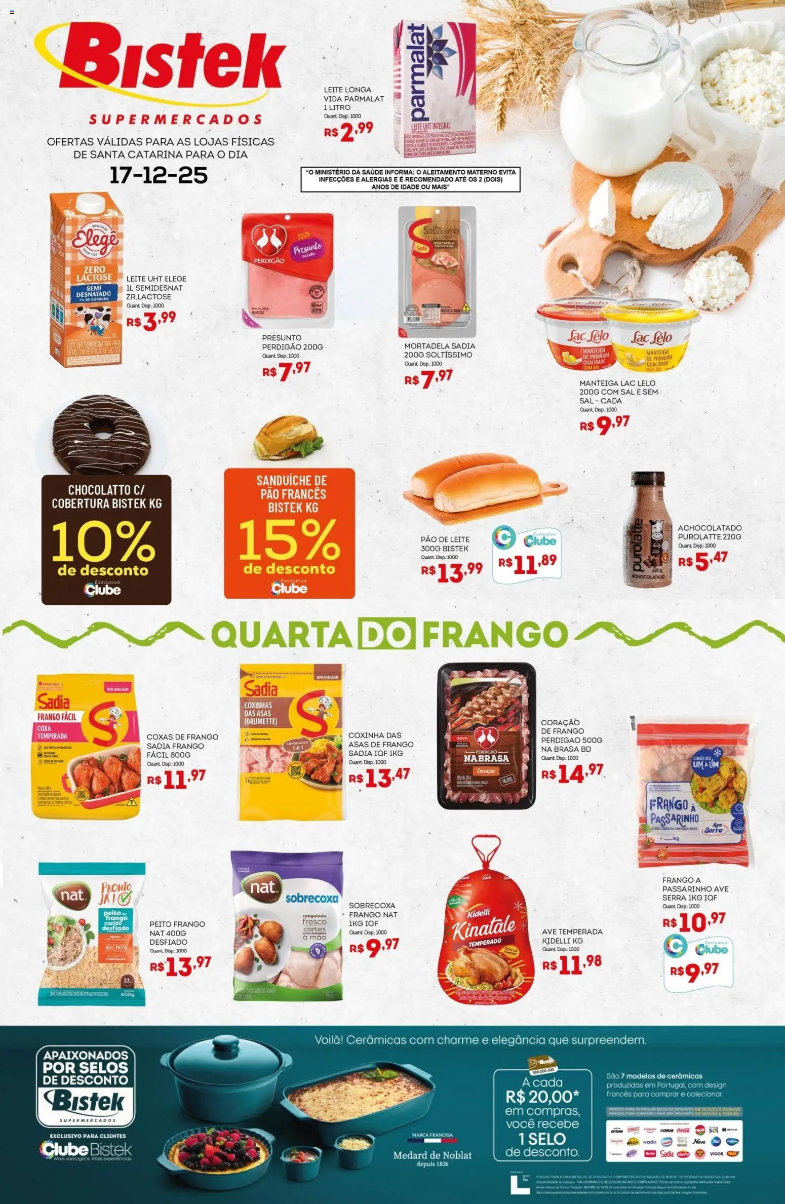 Bistek Supermercados - Ofertas Quarta dos Frios - página 1- válido a partir de 17/12/2025
