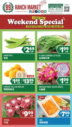 Preview 99 Ranch Market Weekend Special valid from 07/25/2025