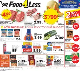 Preview Food 4 Less Weekly Ad valid from 09/17/2025