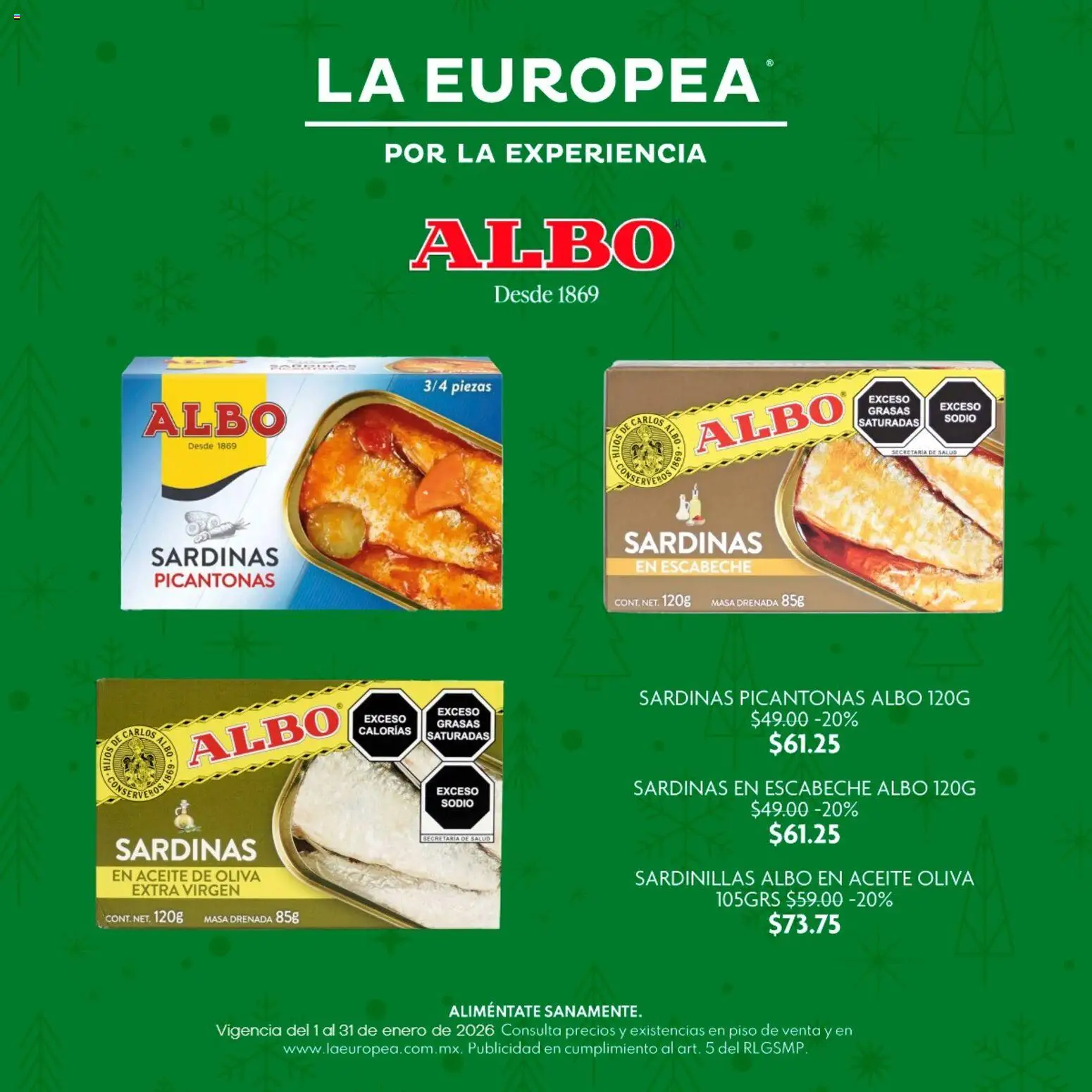 La Europea catálogo Albo - página 1- válido desde 01/01/2026