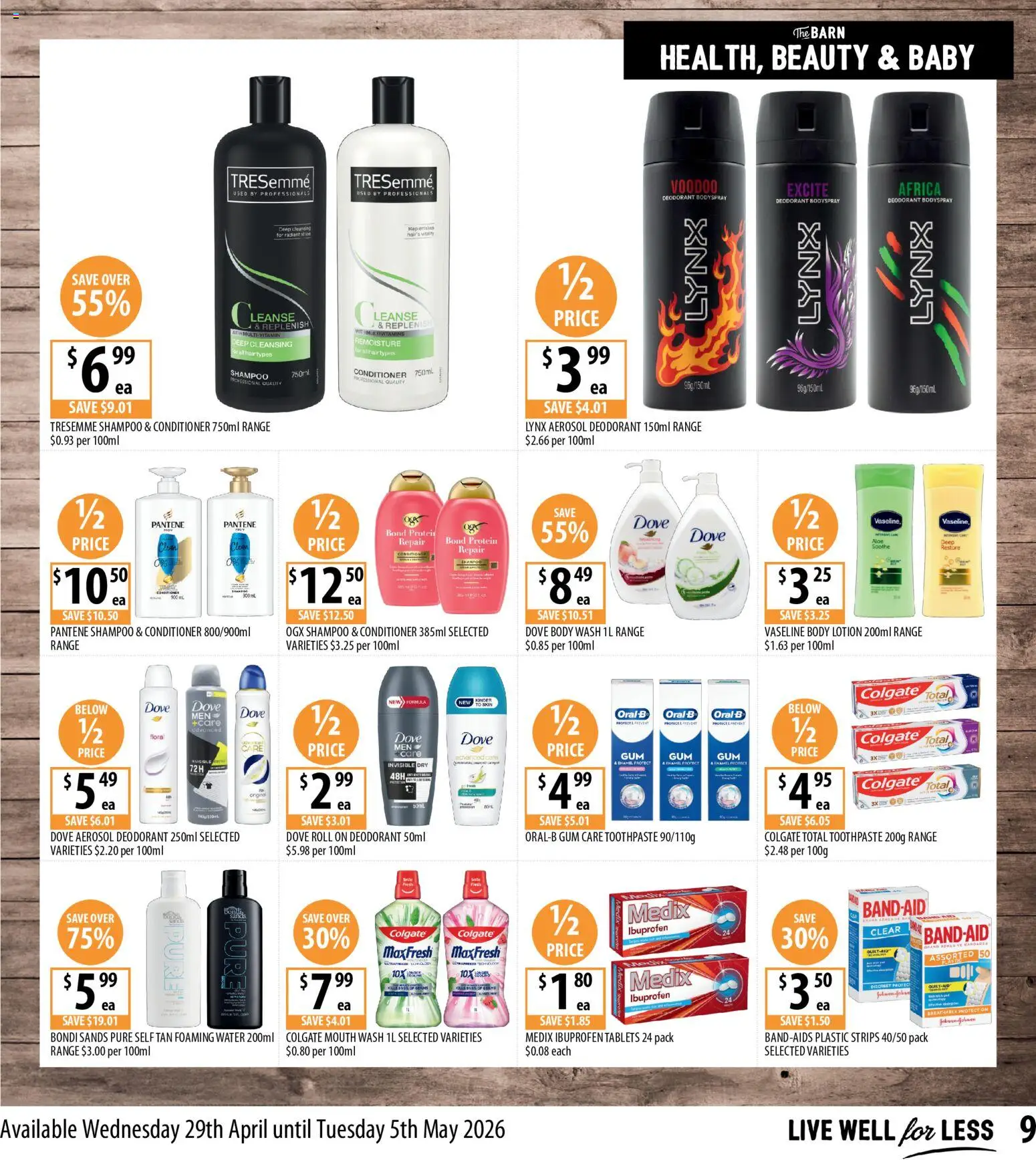 Supabarn catalogue  - page 9- valid from 29/04/2026