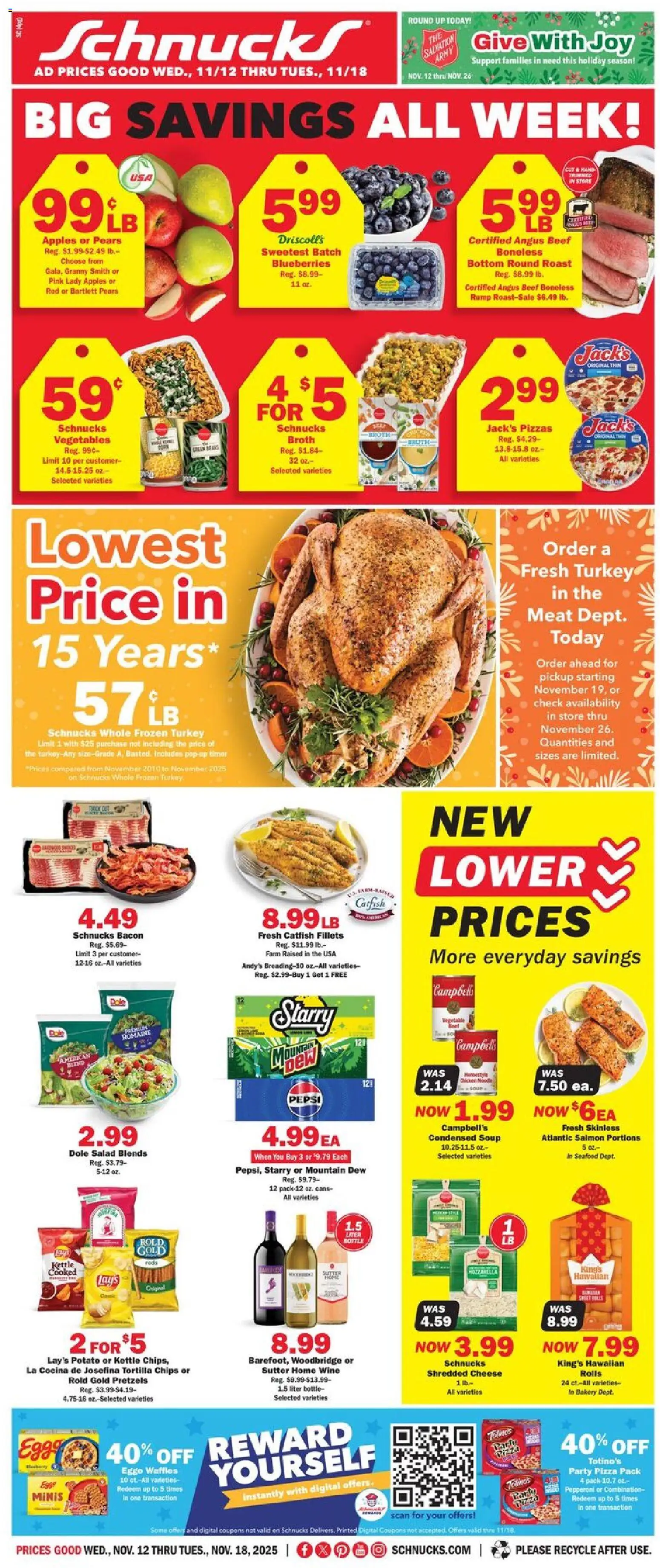 Schnucks Weekly Print Ad - IL - page 1- valid from 11/12/2025