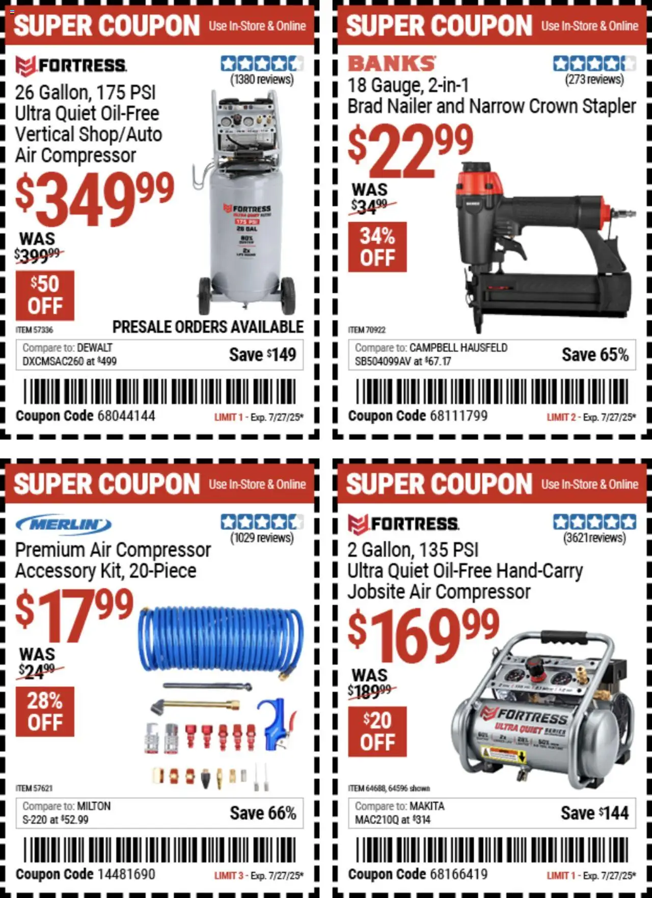 Harbor Freight Weekly Ad - page 2- valid from 07/14/2025