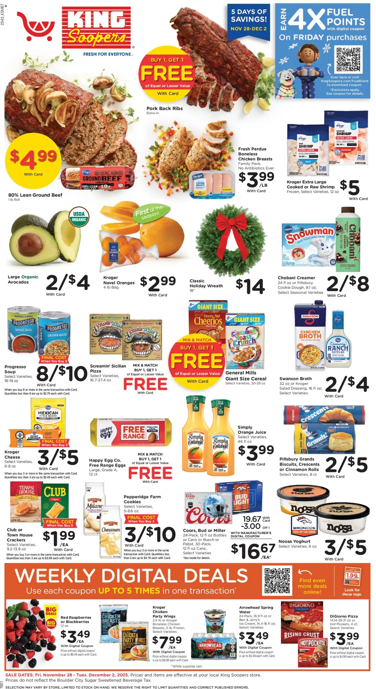King Soopers Weekly Ad - page 1- valid from 11/28/2025