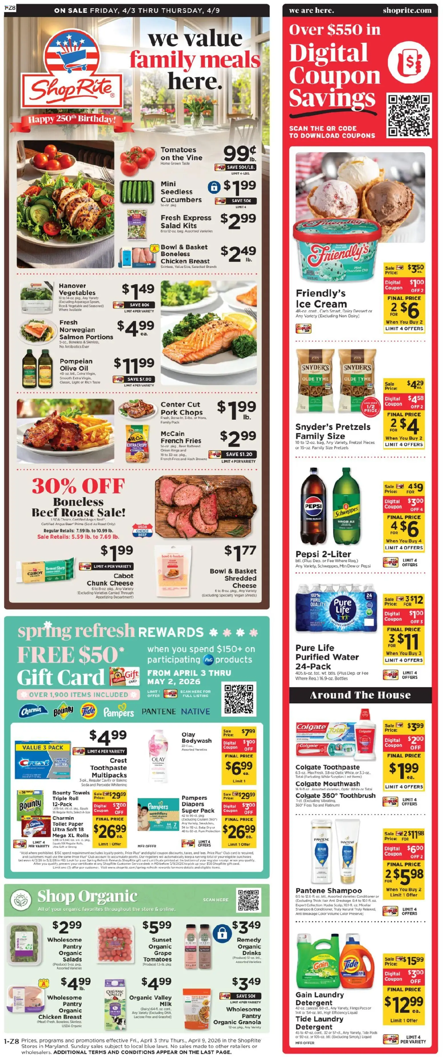 ShopRite Weekly Ad - page 1- valid from 04/03/2026