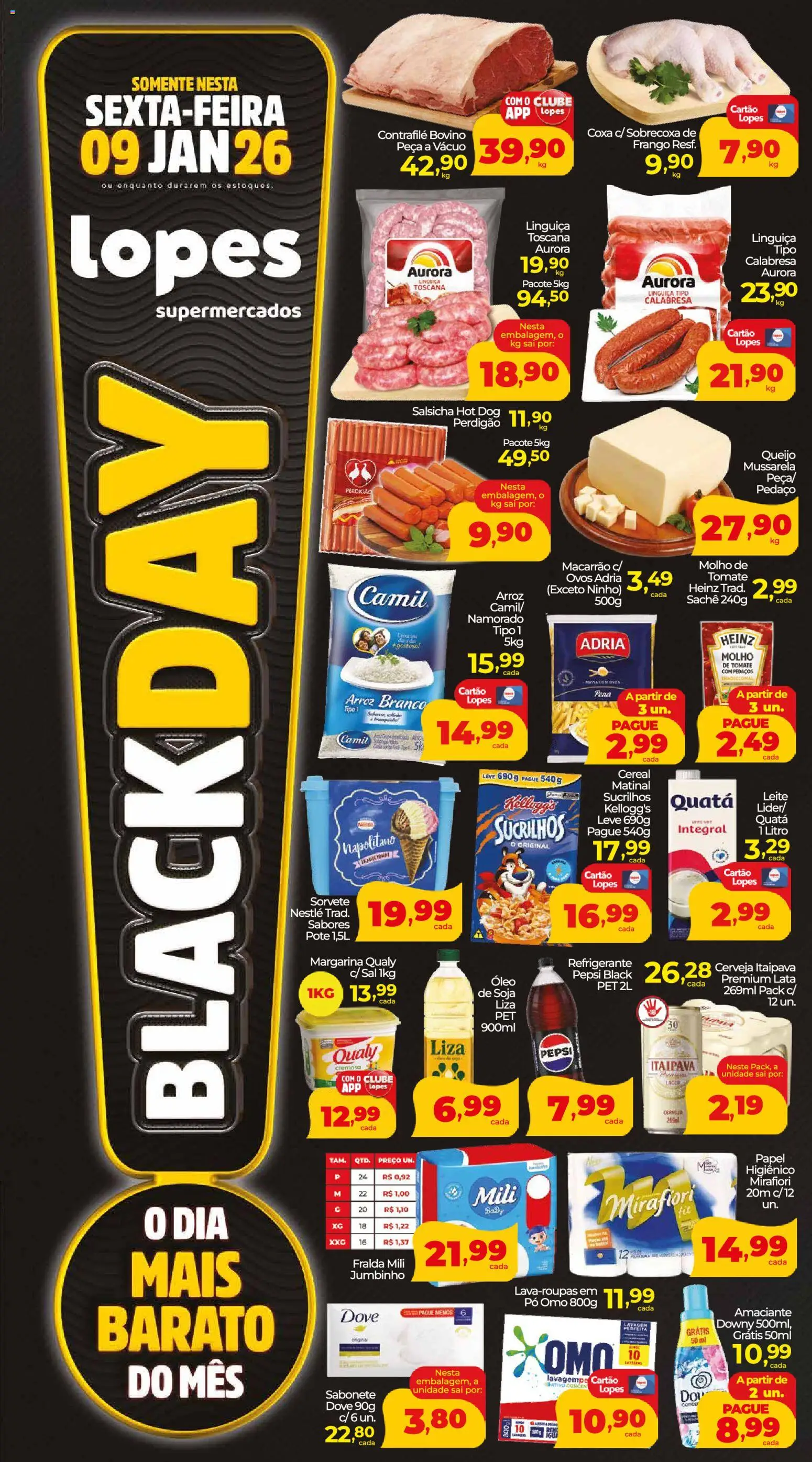 Lopes Supermercados - Ofertas da semana - página 1- válido a partir de 09/01/2026
