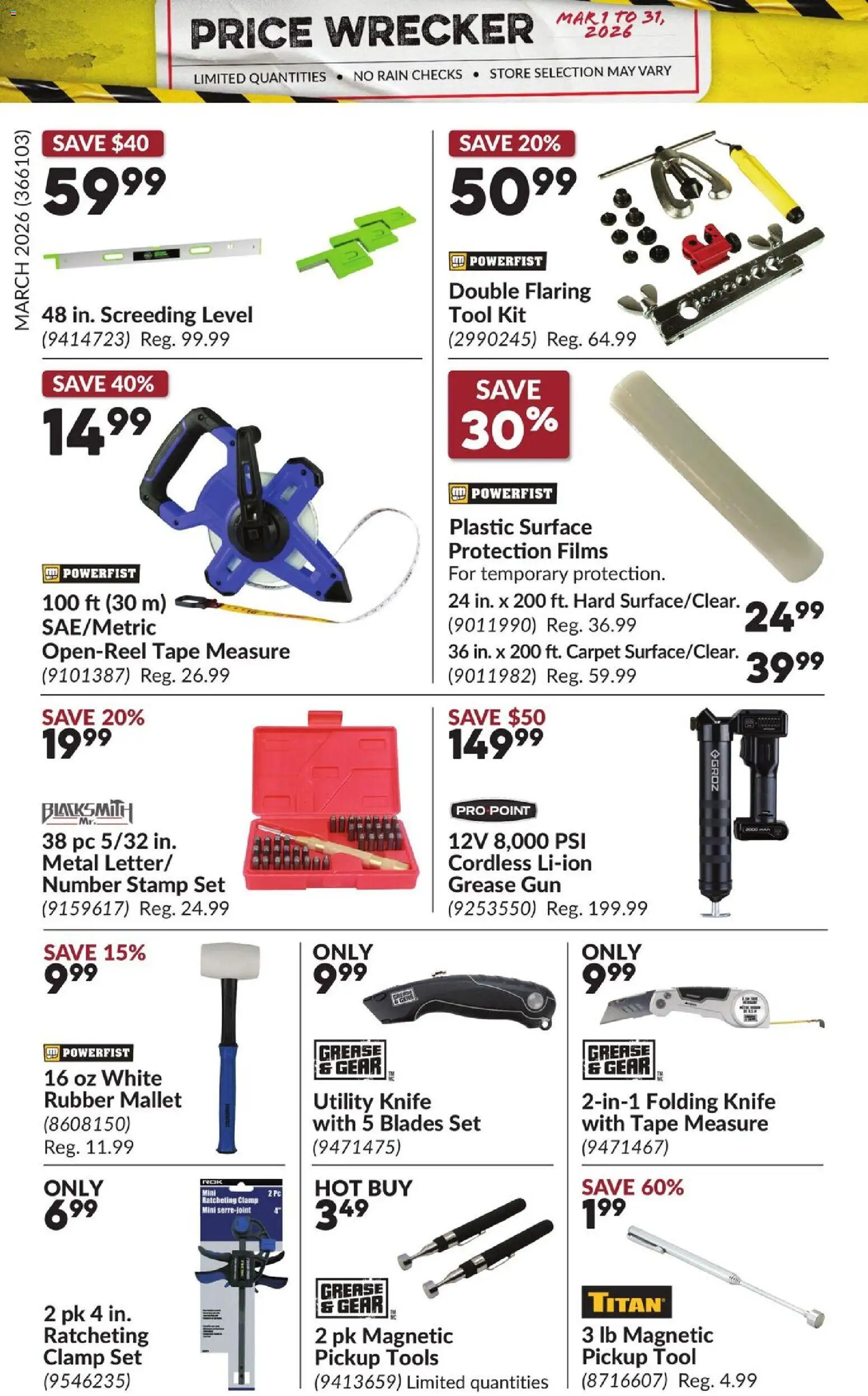 Princess Auto flyer - Price Wrecker - page 22- valid from Mar 1, 2026