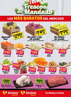 Soriana - Frescos del Mandado Mercado: Tamaulipas válido desde 16/12/2025