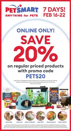 Preview Petsmart weekly flyer / circulaire valid from Feb 16, 2026