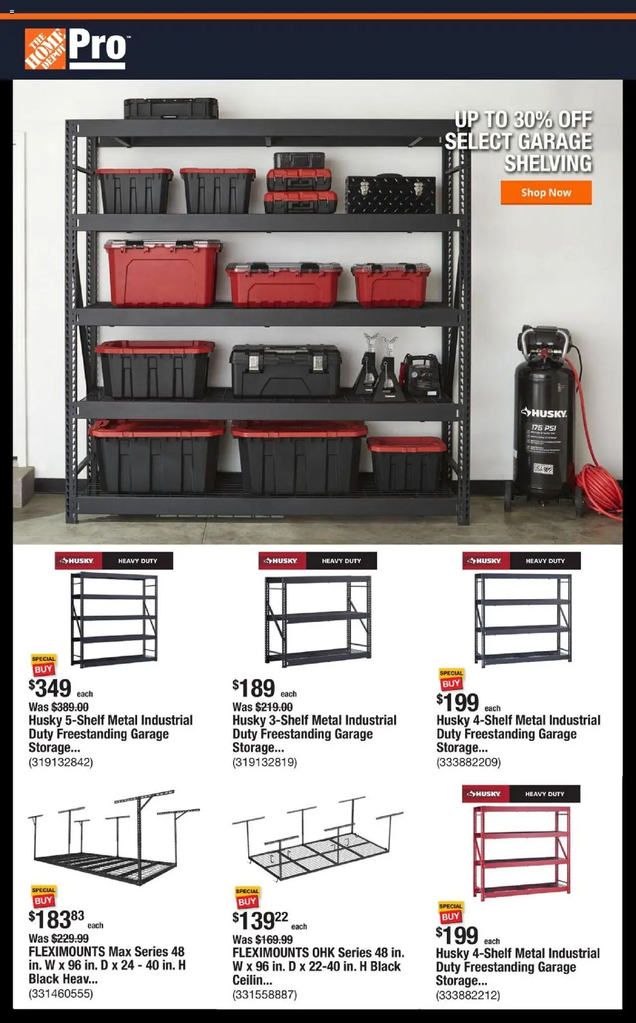 Home Depot Shop Pro Ad - page 1- valid from 08/25/2025
