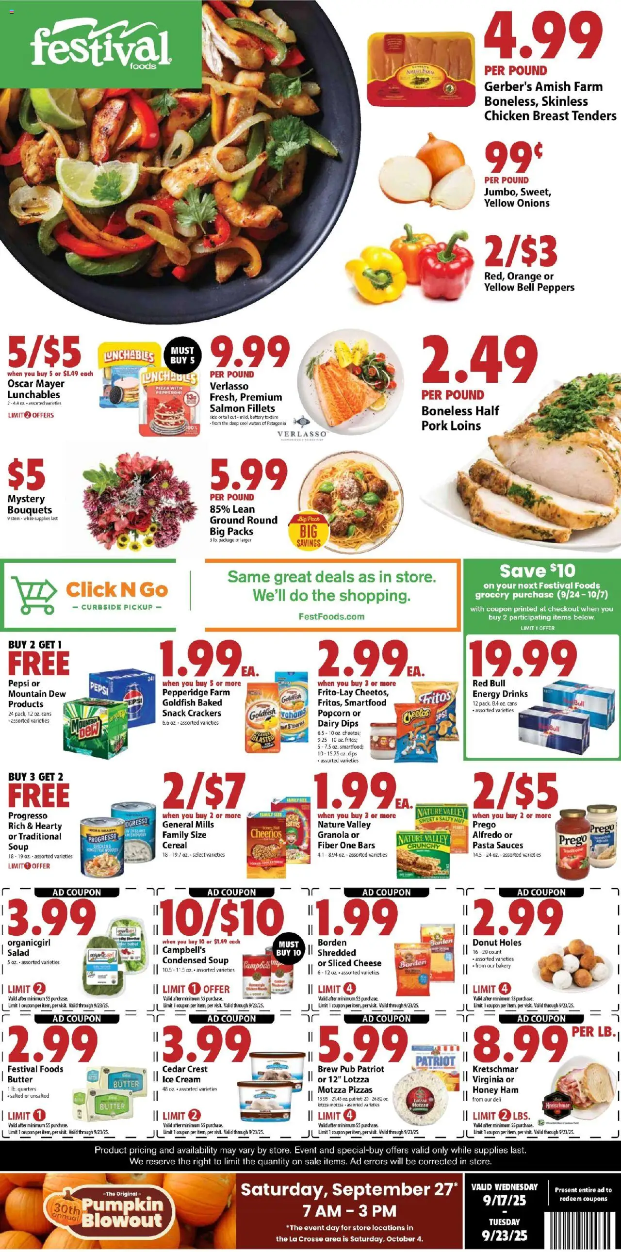 Festival Foods Weekly Ad - page 1- valid from 09/17/2025