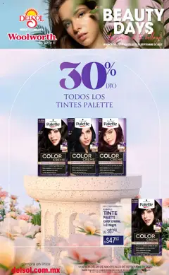 Del Sol y Woolworth - Catálogo Beauty Days válido desde 28/08/2025
