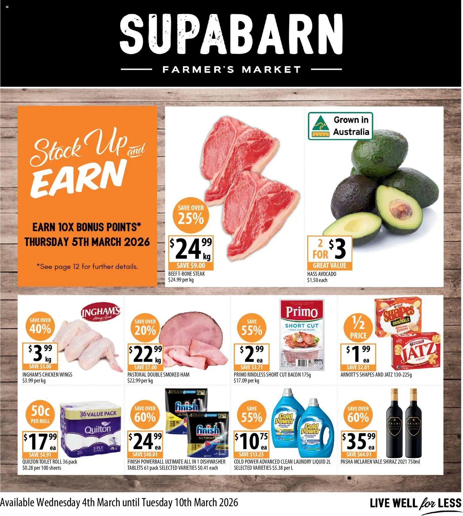 Supabarn catalogue  - page 1- valid from 04/03/2026