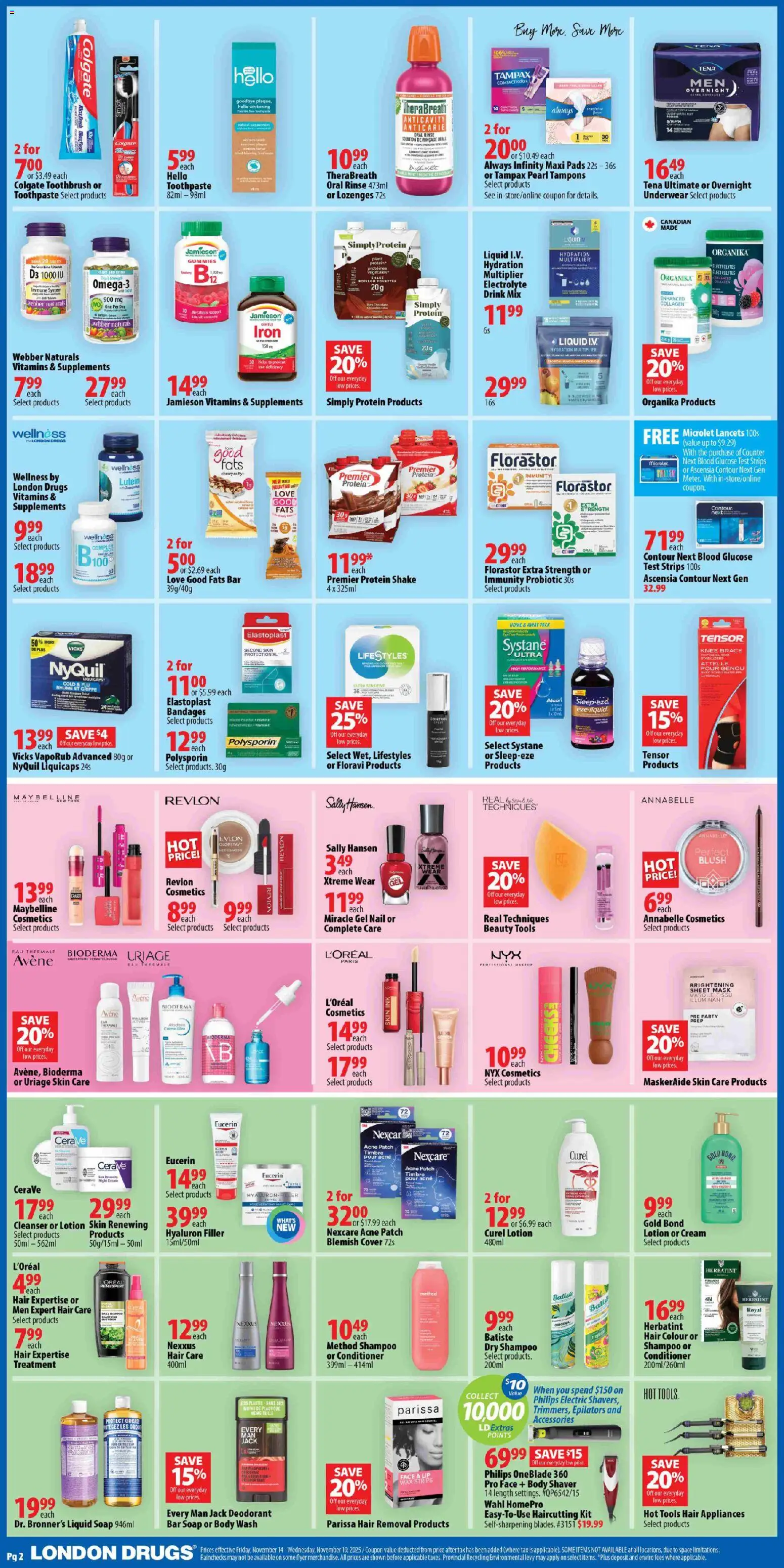 London Drugs weekly flyer / circulaire - page 2- valid from Nov 14, 2025