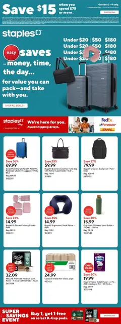 Preview Staples weekly flyer / circulaire valid from Oct 3, 2025