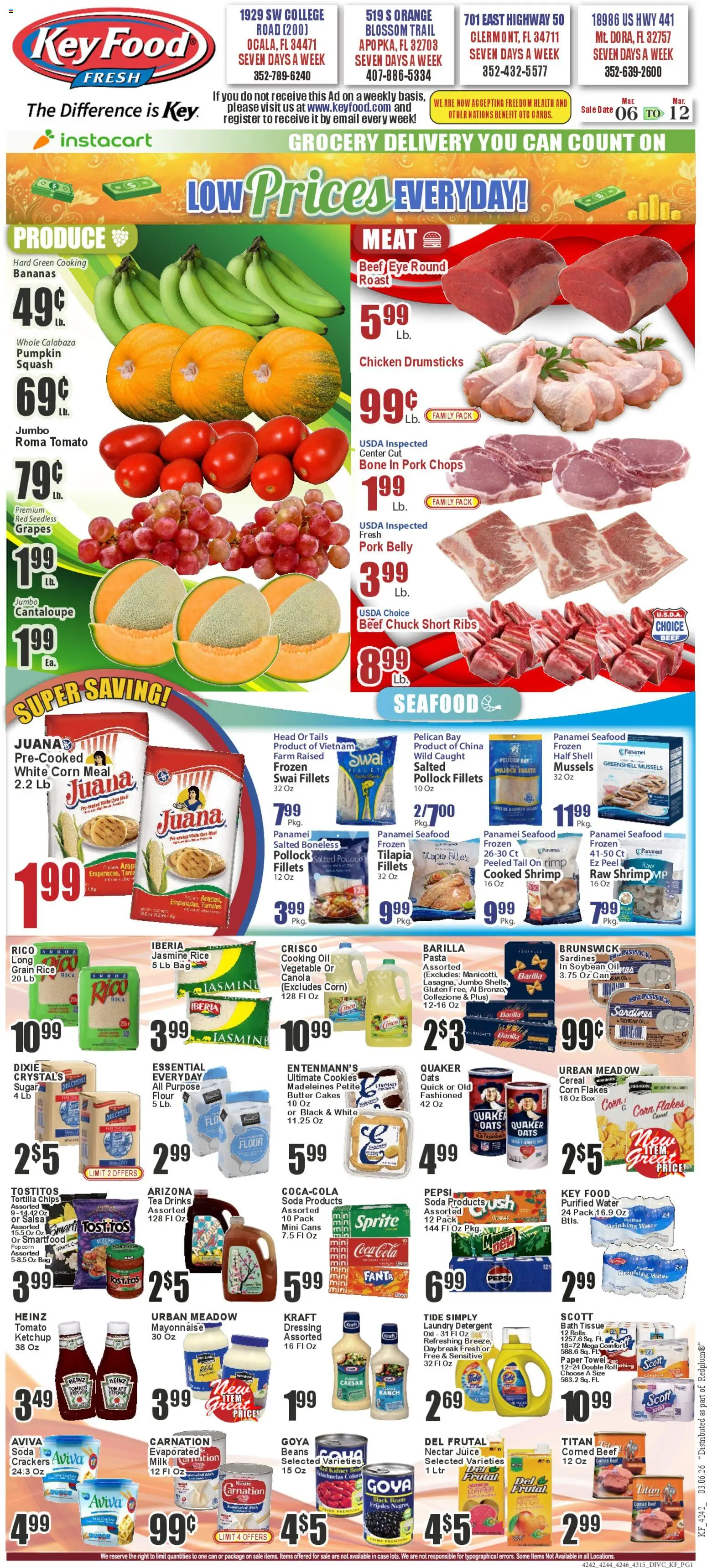 Key Food Weekly Ad - page 1- valid from 03/06/2026
