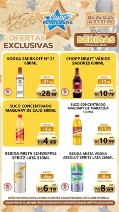 Pré-visualização Estrela Azul - Ofertas Clube Bebidas válida a partir de 26/12/2025