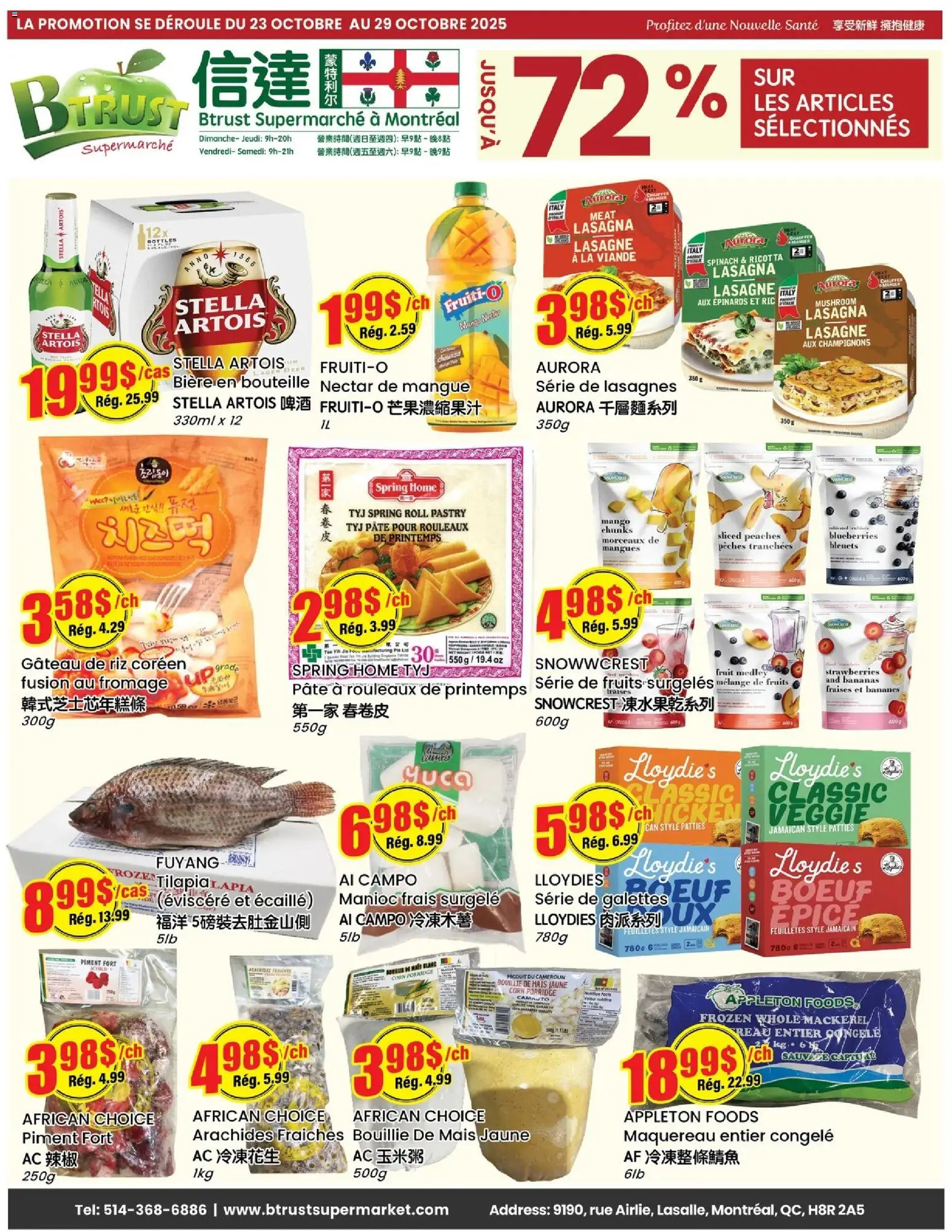 Btrust Supermarket weekly flyer / circulaire - page 1- valid from Oct 23, 2025