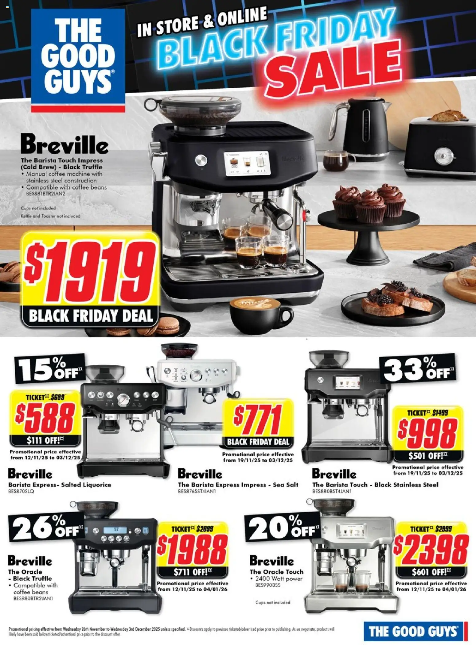 The Good Guys Breville Black Friday - page 1- valid from 26/11/2025