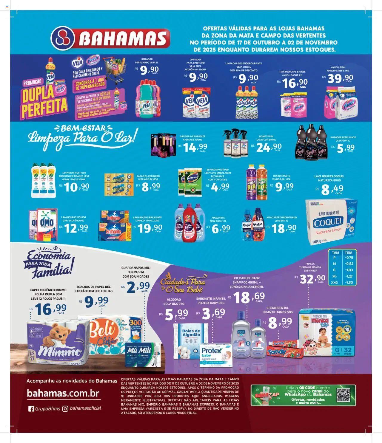 Bahamas Supermercados - Ofertas Higiene e Limpeza - página 1- válido a partir de 17/10/2025
