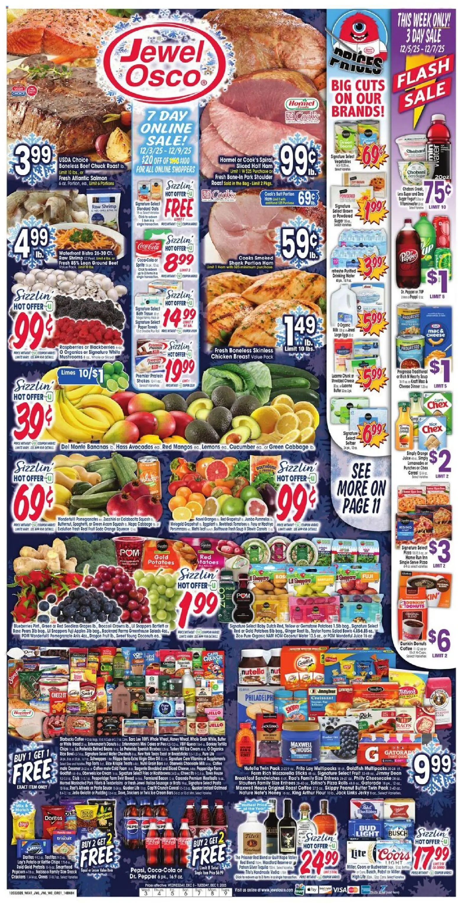 Jewel Osco Weekly Ad - page 1- valid from 12/03/2025