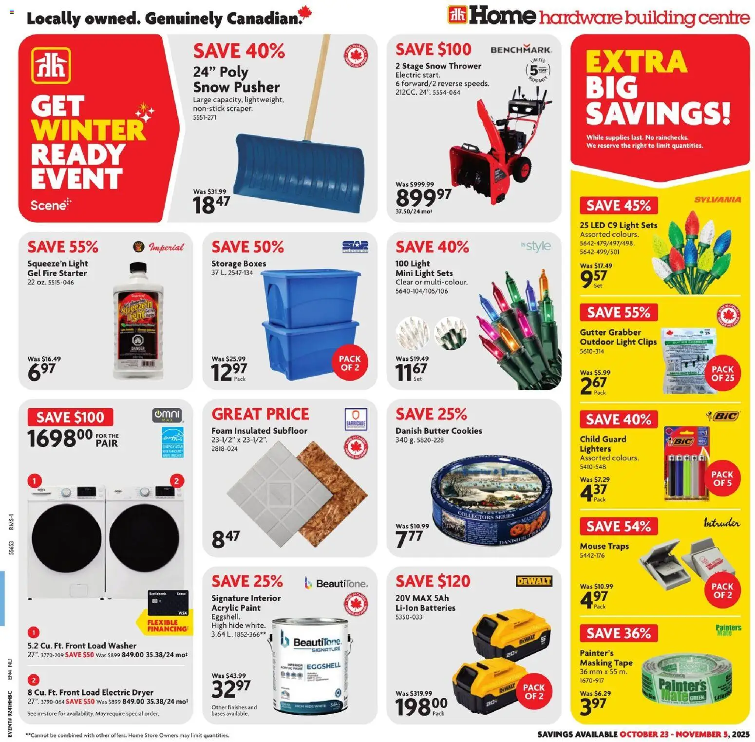 Home Hardware weekly flyer / circulaire - page 1- valid from Oct 23, 2025