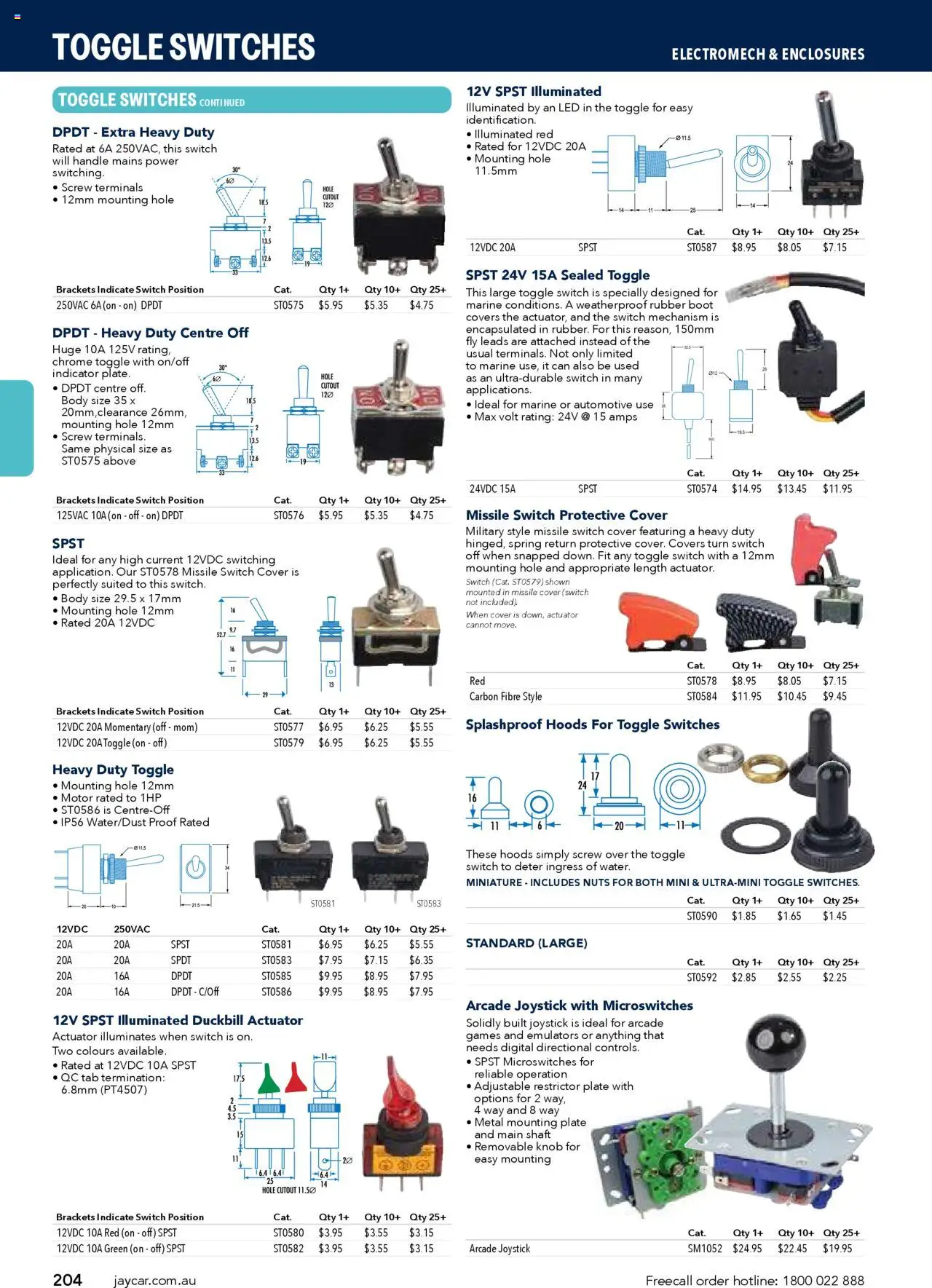 Jaycar Engineering & Scientific Catalogue 2025/2026  - page 204- valid from 09/07/2025