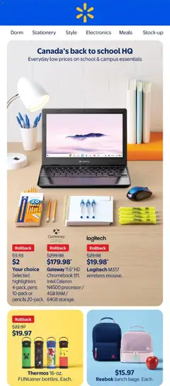 Preview Walmart - General Merchandise - Back to school valid from Aug 7, 2025