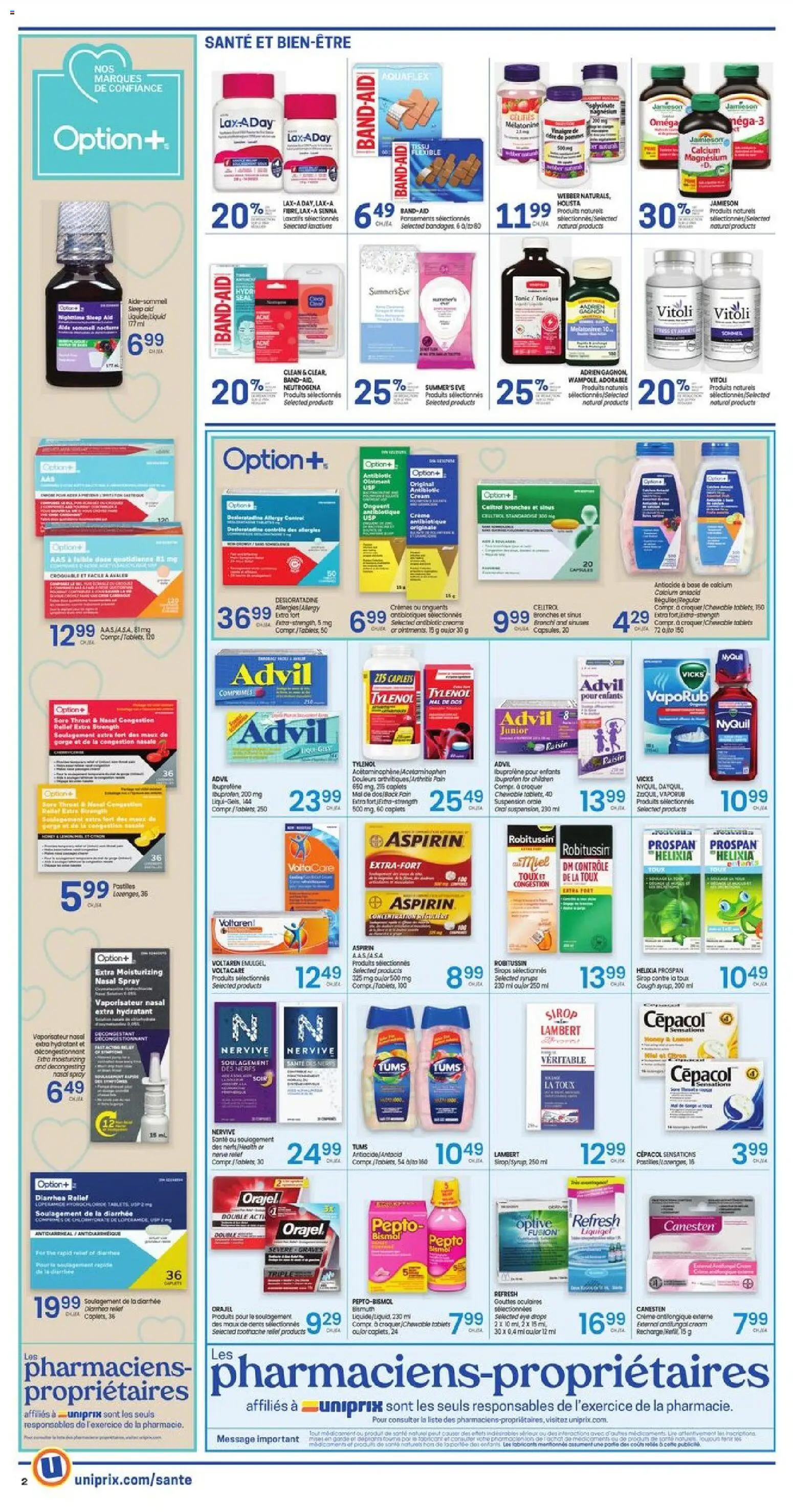 Uniprix weekly flyer / circulaire - page 3- valid from Jan 15, 2026