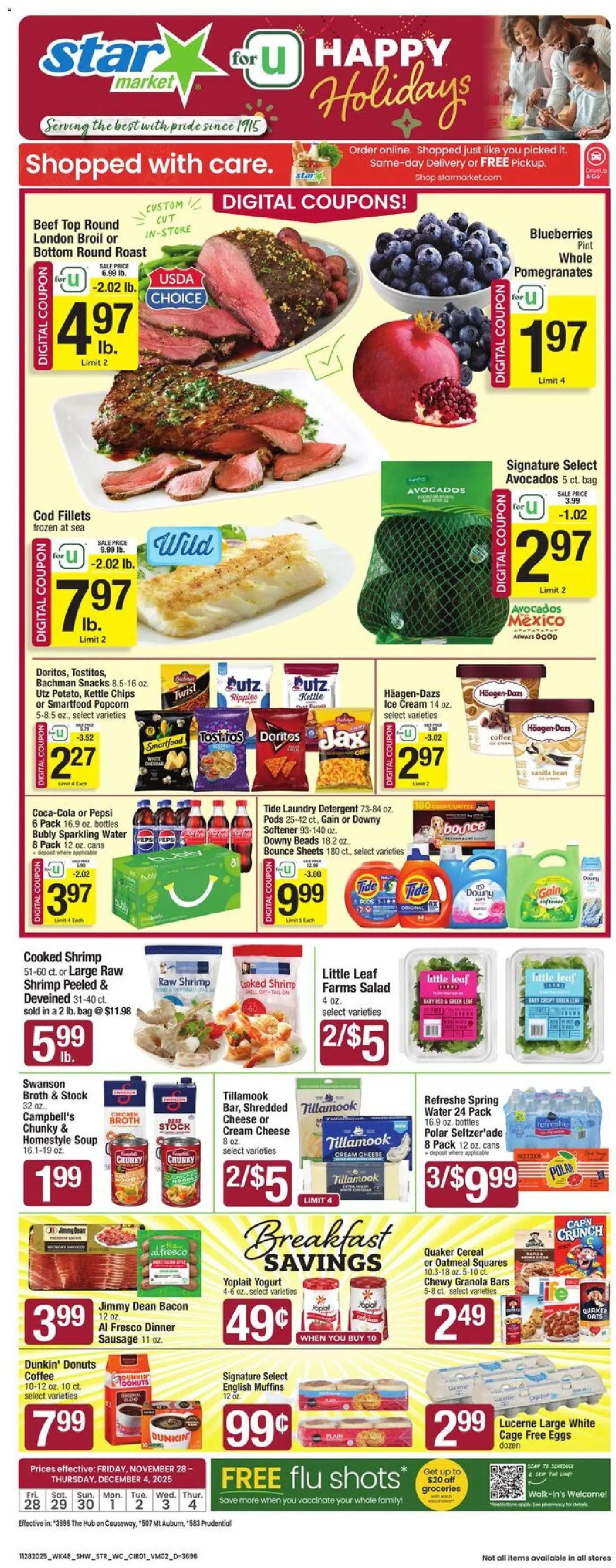 Star Market Weekly Ad - MA - page 1- valid from 11/28/2025