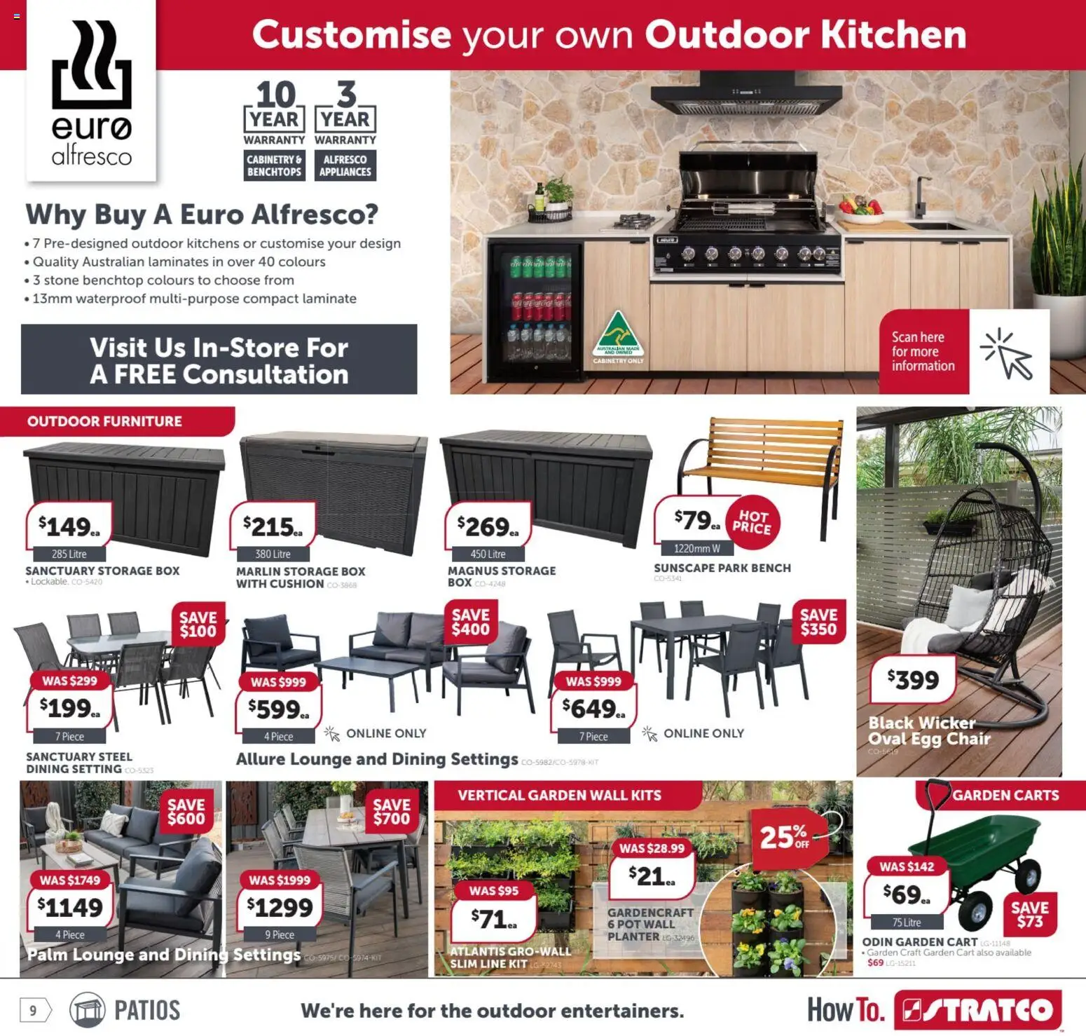 Stratco catalogue  - page 9- valid from 17/04/2026