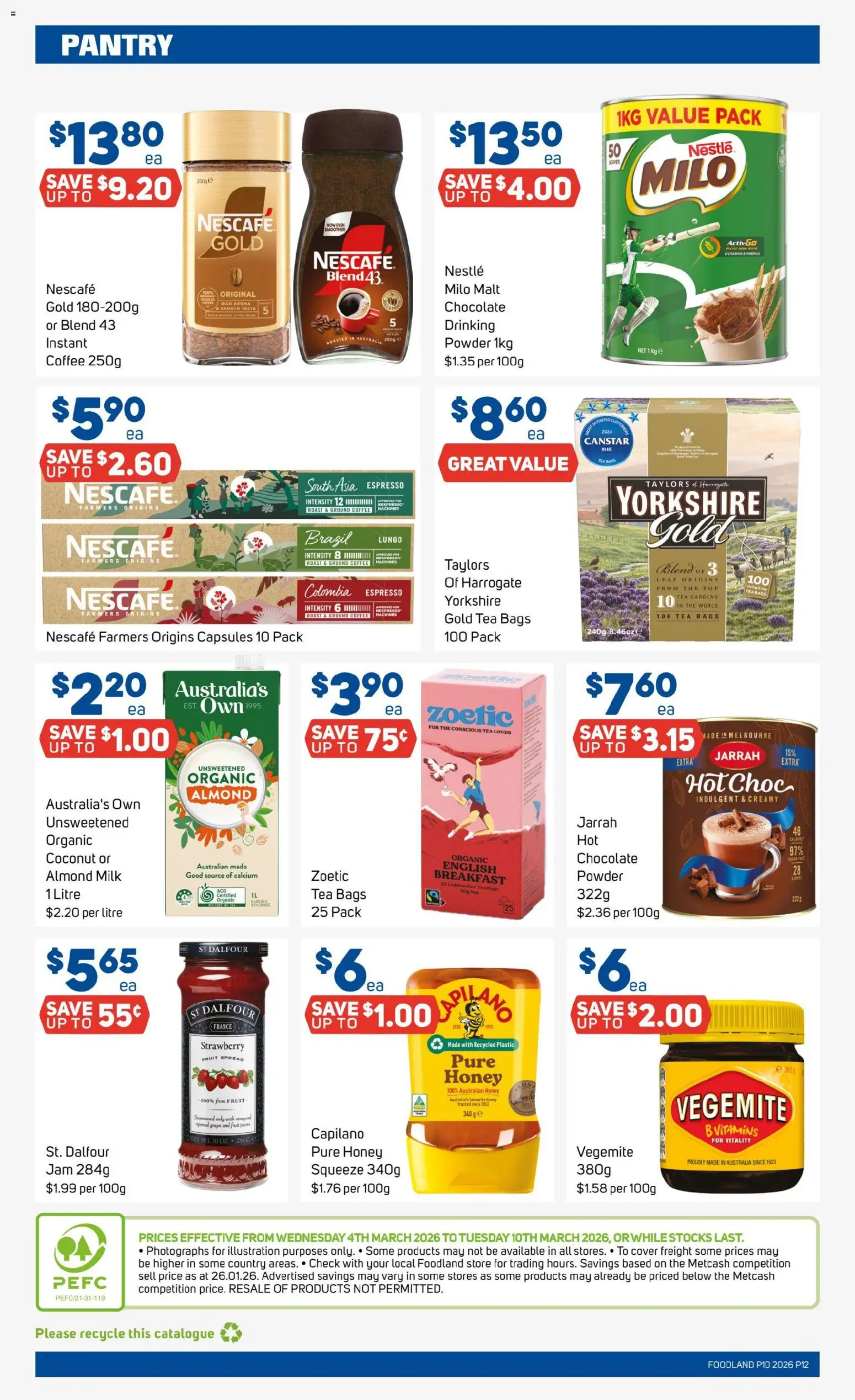 Foodland catalogue  - page 12- valid from 04/03/2026