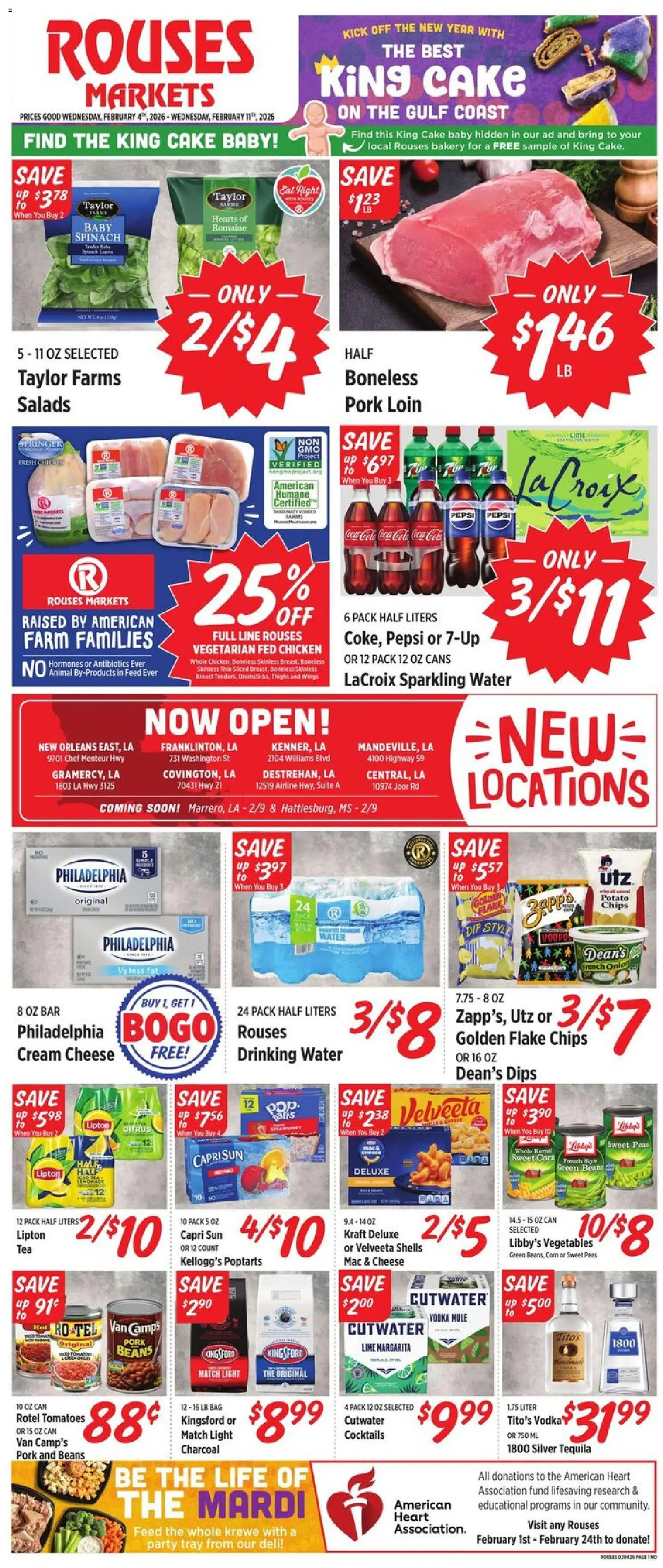 Rouses Weekly Ad - page 1- valid from 02/04/2026