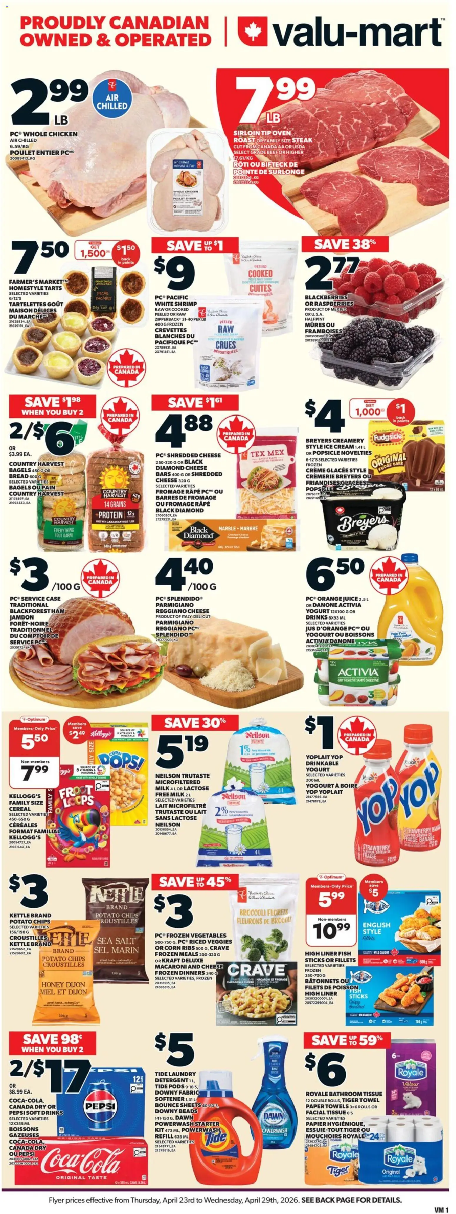 Valu Mart weekly flyer - page 1- valid from Apr 23, 2026