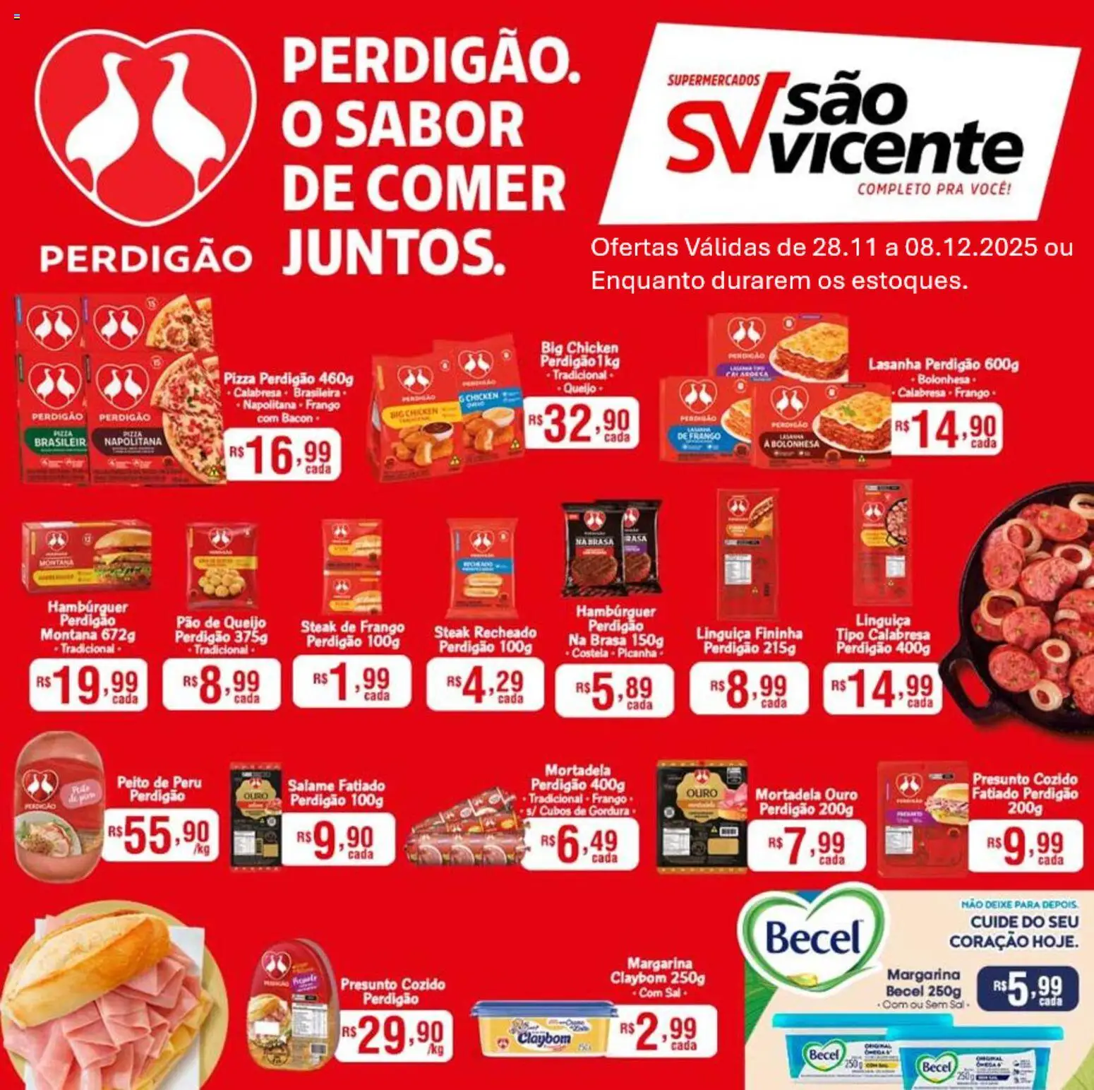 Supermercados São Vicente - Ofertas Perdigão - página 1- válido a partir de 28/11/2025
