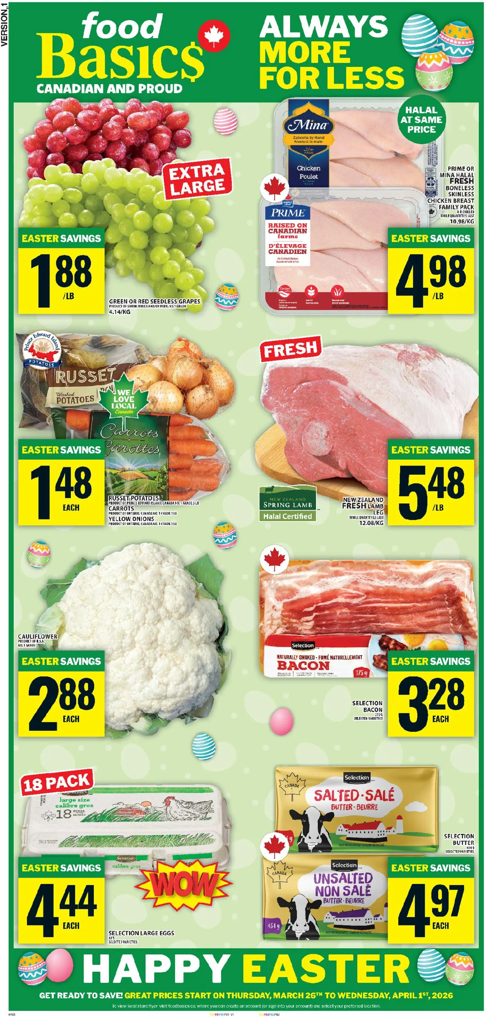 Food Basics weekly flyer / circulaire - page 1- valid from Mar 26, 2026
