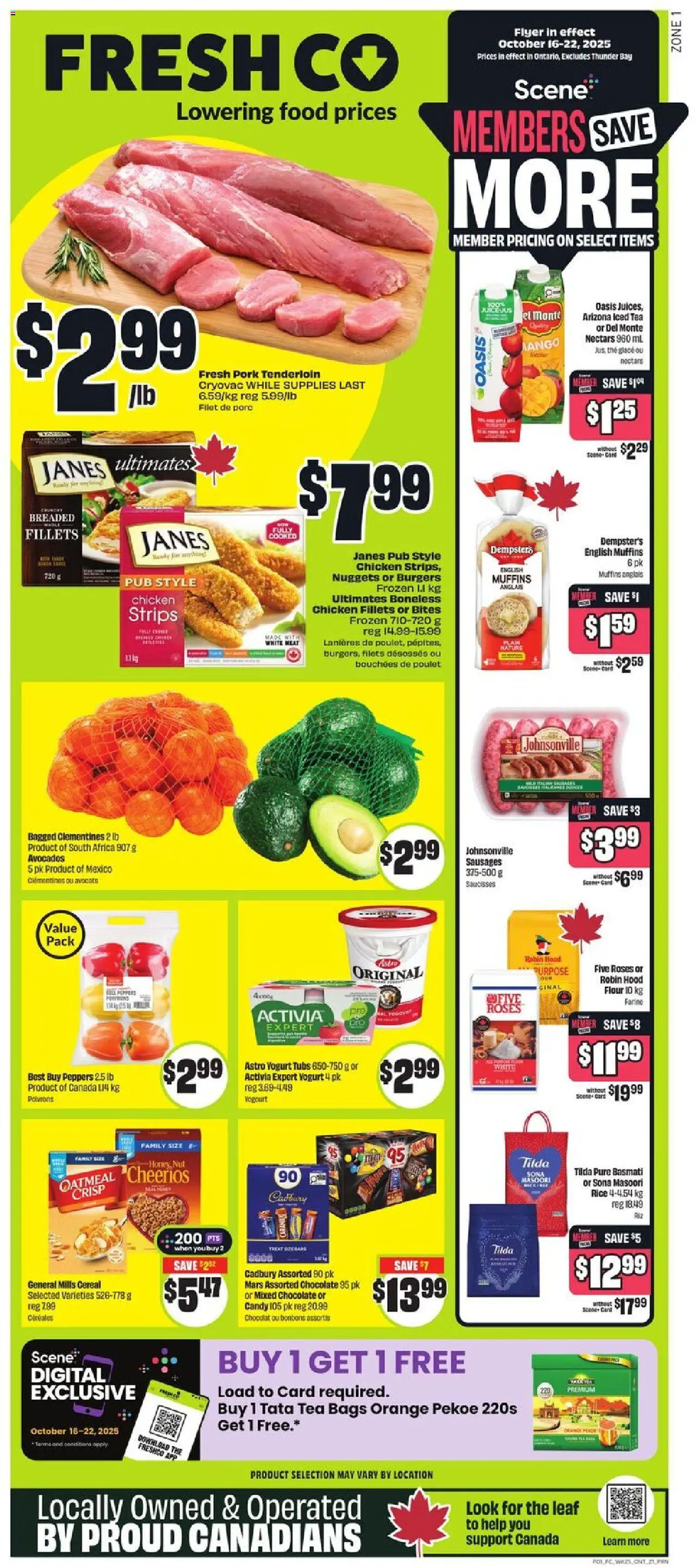 FreshCo weekly flyer / circulaire - page 1- valid from Oct 16, 2025
