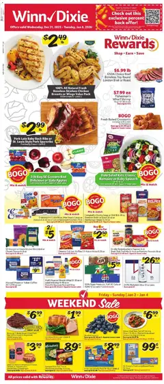 Preview Winn Dixie Weekly Ad valid from 12/31/2025