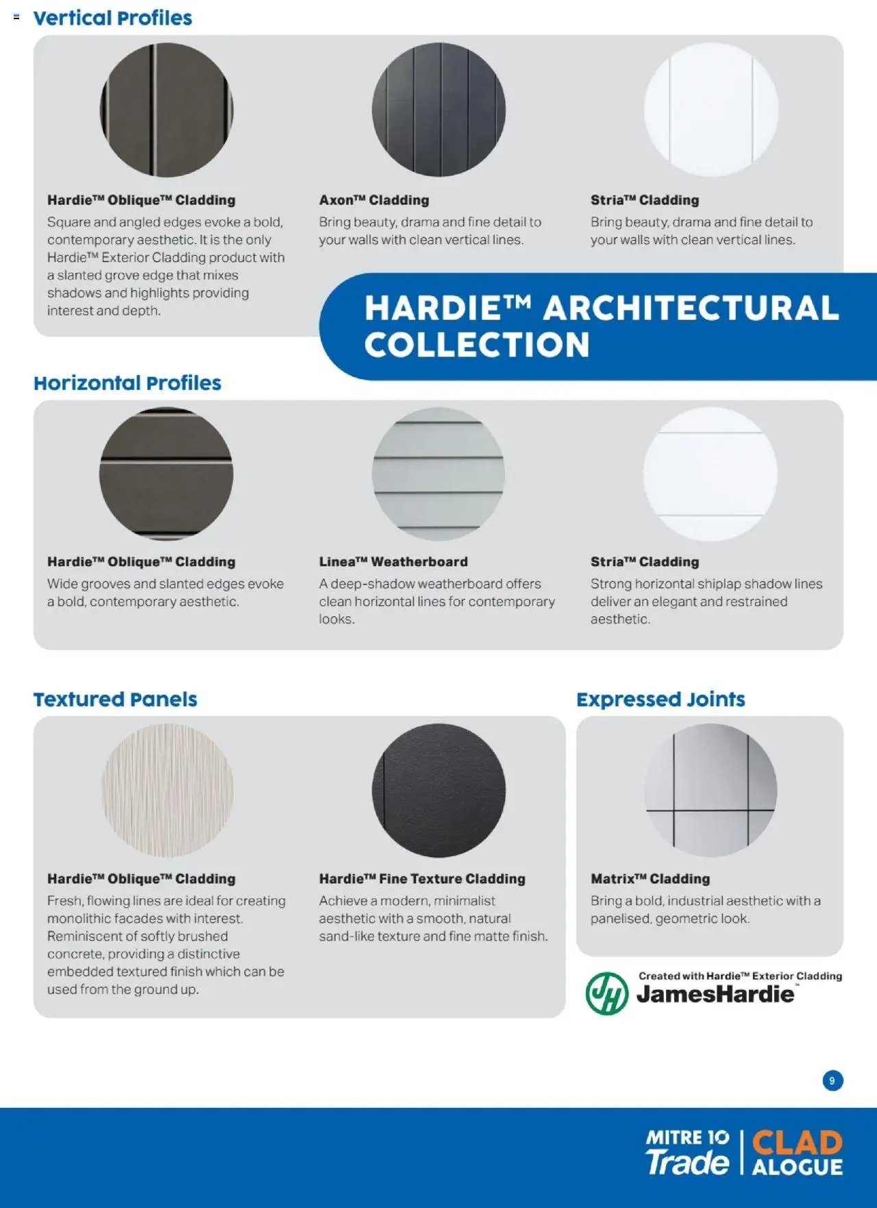Mitre 10 - Cladalogue E-Selection Guide 2025 - page 9- valid from 27/06/2025
