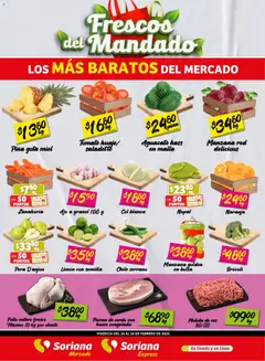Soriana - Frescos del Mandado Mercado: Ags, Nay, Jal, Qro, Col, Mich, Gto, Hgo, Tlax, Mor, Pue, Gro, Oax, Edo. de Mex, CDMX, Zac y válido desde 24/02/2026