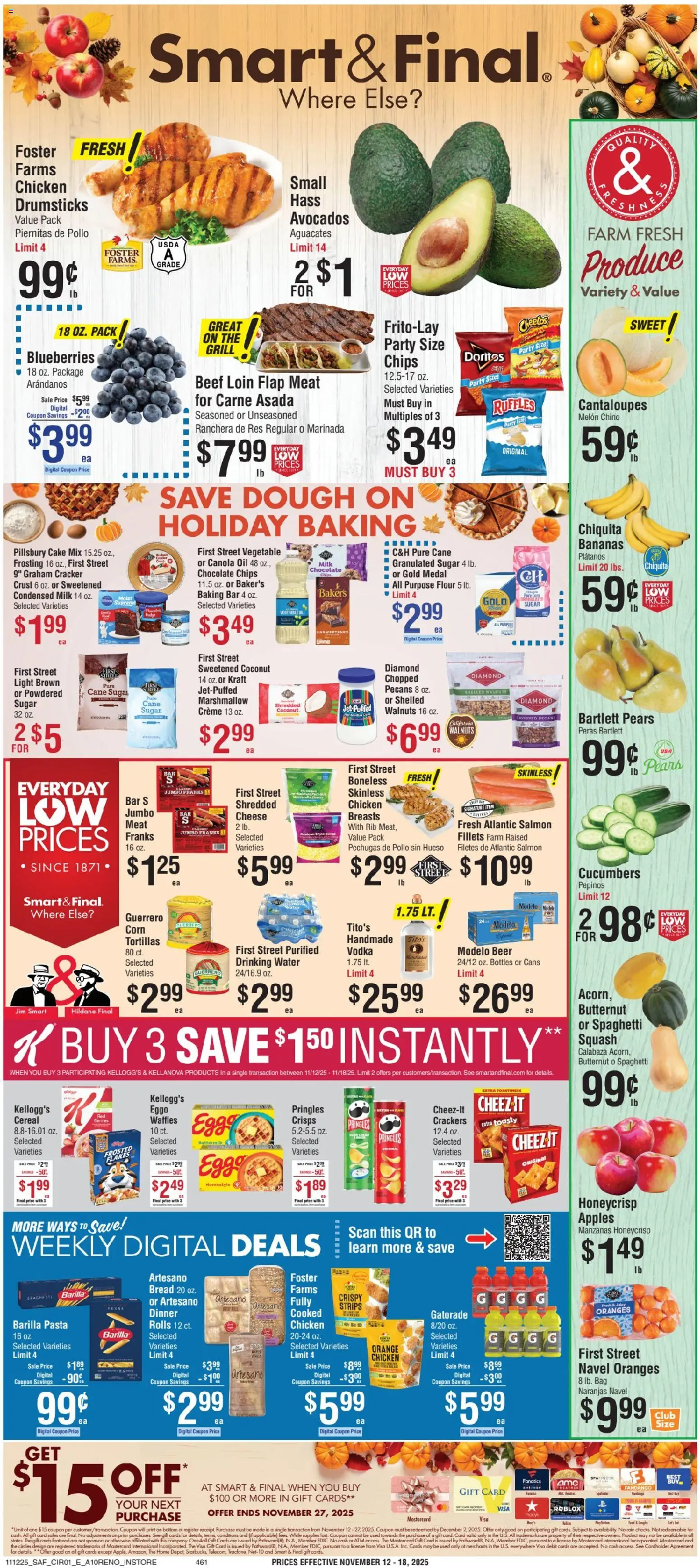 Smart & Final Weekly Ad - page 1- valid from 11/12/2025